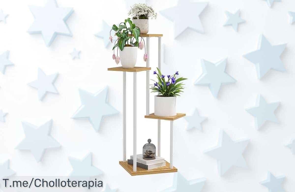 Transforma tu hogar con la estantería para plantas que llena de vida tus espacios, ¡aprovecha el precio loco y hazla tuya antes de que se agote este ofertón!