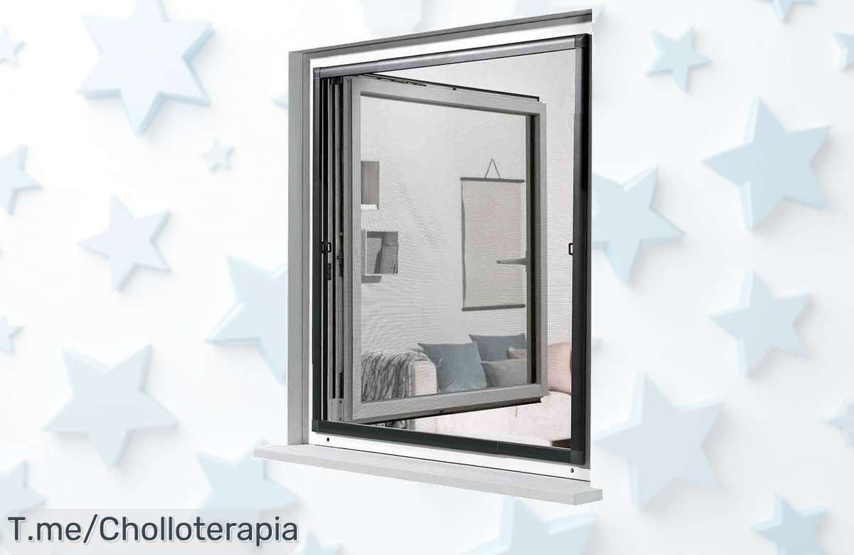 Transforma tu hogar con la mosquitera extensible de aluminio 120 x 140 cm, un super chollo que te protege de insectos y deja entrar aire fresco. ¡Compra ya antes de que se agote!