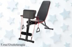 Transforma tu hogar en un gimnasio con el Banco de Mancuerna Plegable, entrenamiento multifuncional y fácil de guardar ¡Aprovecha este super chollo antes que se agote!