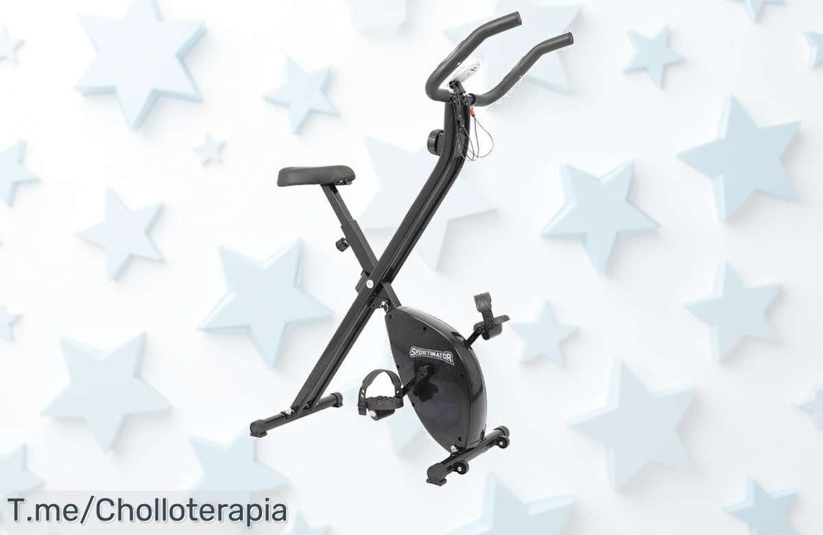 Transforma tu hogar en un gimnasio con la Sportinator: Bicicleta estática plegable XBike negra a precio loco. ¡Solo quedan pocas, pide ya y alcanza tus metas!