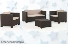 Transforma tu jardín con el set de muebles Diva a un precio loco, montaje en un clic y disfruta al instante ¡No te quedes sin esta oferta que vuela!