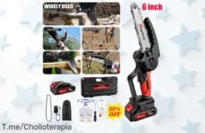 Transforma tu jardín con la DayPlus Mini motosierra, corta como un pro en segundos y aprovecha este super chollo ¡Compártelo antes que se acabe!