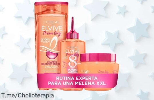 Transforma tu pelo dañado con el Cofre de Elvive Dream Long: Champú, Tratamiento y Mascarilla en un solo pack ¡Precio loco por tiempo limitado, no te quedes sin él!