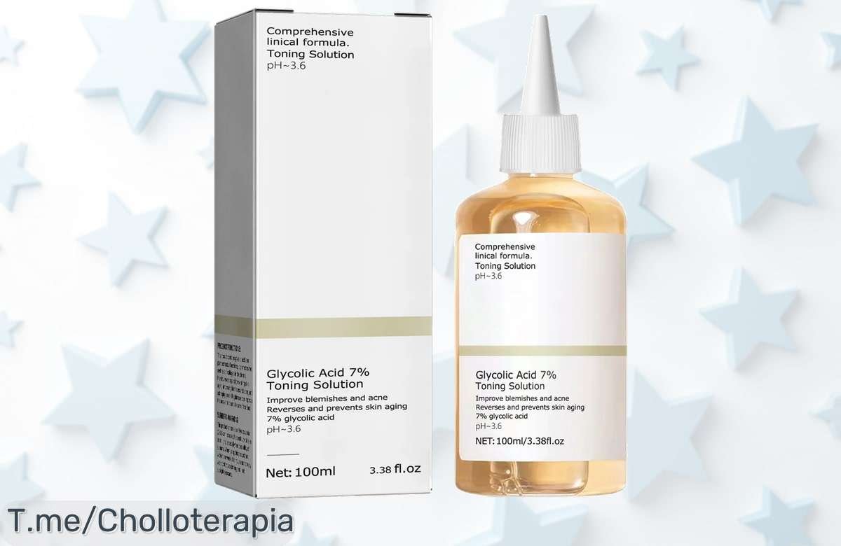 Transforma tu piel con ácido glicólico 7%: ¡un super chollo para eliminar el acné y lucir radiante! Aprovecha esta oferta increíble, compra ya antes de que se agote.