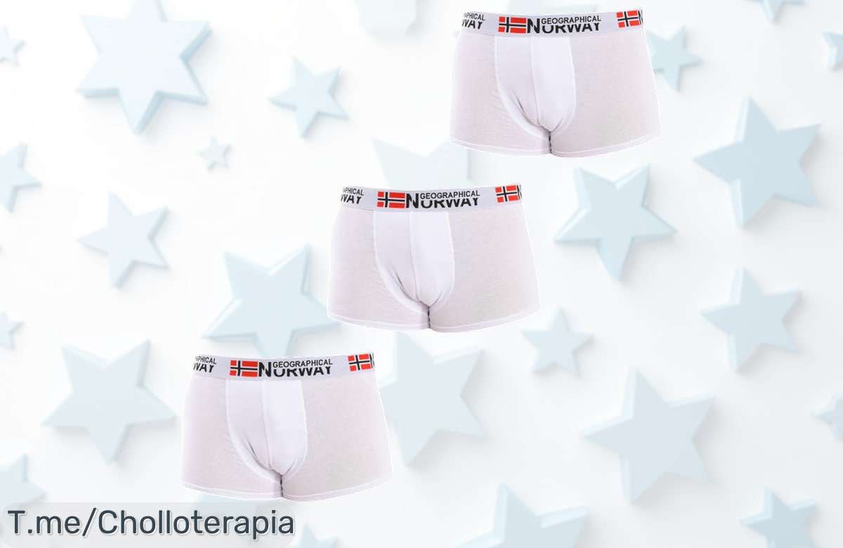Transforma tu ropa interior con este ofertón: Pack de 3 Bóxers Geographical Norway a un precio loco. Solo quedan unas unidades, ¡compra ya antes de que se acaben!