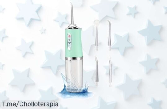 Transforma tu sonrisa con el ZVD Irrigador Bucal Inalámbrico: ¡8 boquillas para una limpieza profunda y fácil de llevar! Oferta limitada, no te quedes sin el tuyo a precio loco