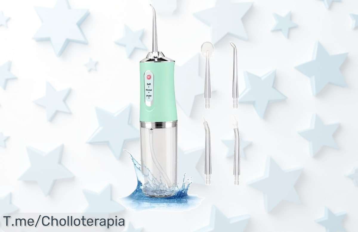 Transforma tu sonrisa con el ZVD Irrigador Bucal Inalámbrico: ¡8 boquillas para una limpieza profunda y fácil de llevar! Oferta limitada, no te quedes sin el tuyo a precio loco.