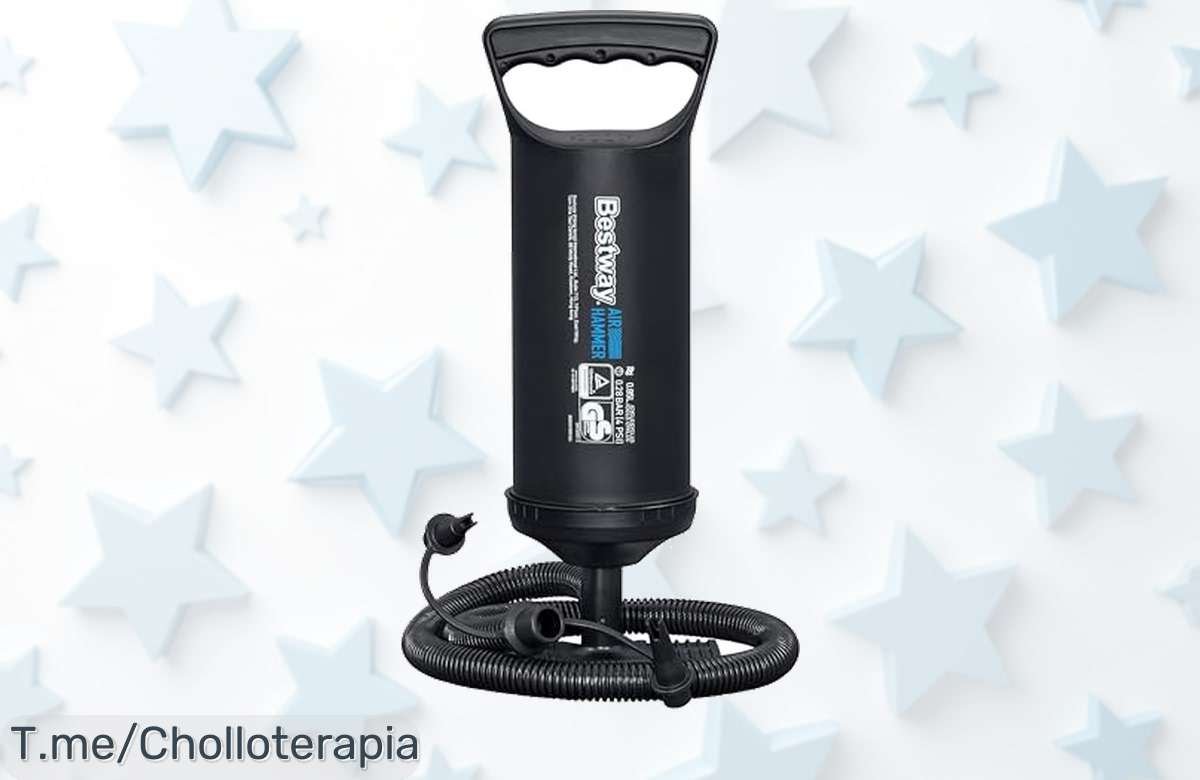 Transforma tu verano con el inflador manual Bestway Air Hammer a un precio loco, fácil de usar y ergonómico. ¡Aprovecha este ofertón antes que se acabe, consíguelo YA!