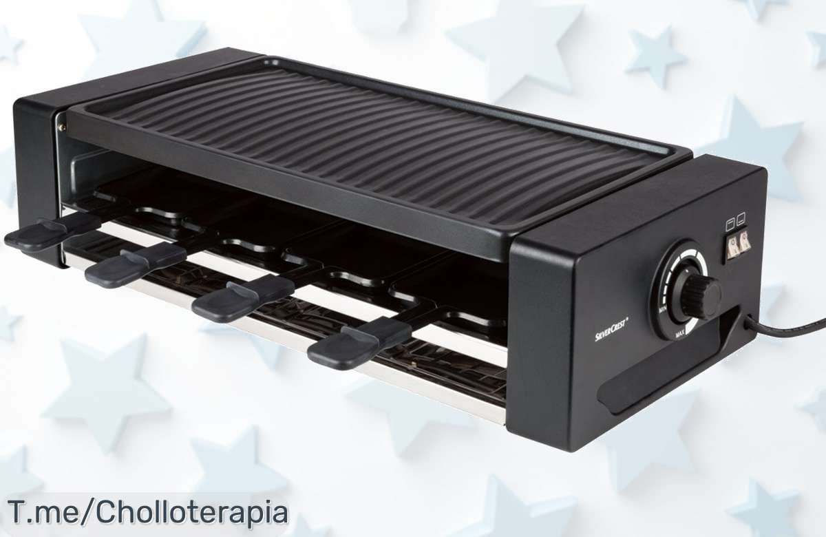 Transforma tus cenas en fiestas deliciosas con el Raclette Grill a un precio loco; disfruta de quesos y carnes derretidos, pero apúrate, ¡esta oferta vuela rápido!