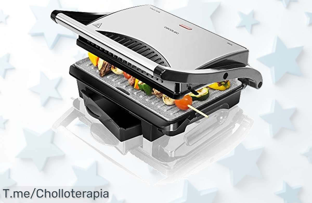 Transforma tus comidas con la Parrilla Eléctrica Rock’nGrill 1000, cocina rápido y sin líos. ¡Aprovecha este ofertón único antes de que se acaben!