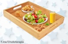 Transforma tus desayunos con nuestra bandeja de bambú ligera y elegante, un super chollo que no puedes dejar pasar ¡Compra ahora antes que se agote!