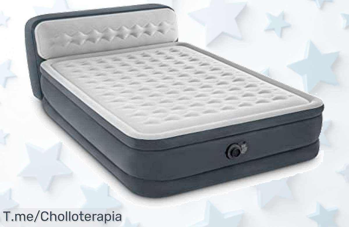 Transforma tus noches con el colchón inflable doble que se infla en 5 minutos y trae la diversión a todas partes. ¡Hazte con este ofertón único antes de que se agote!