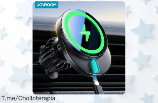 Transforma tus viajes con el soporte magnético Joyroom 15W, carga tu iPhone sin enredos y aprovecha este ofertón exclusivo ¡Stock limitado, no te quedes sin el tuyo!