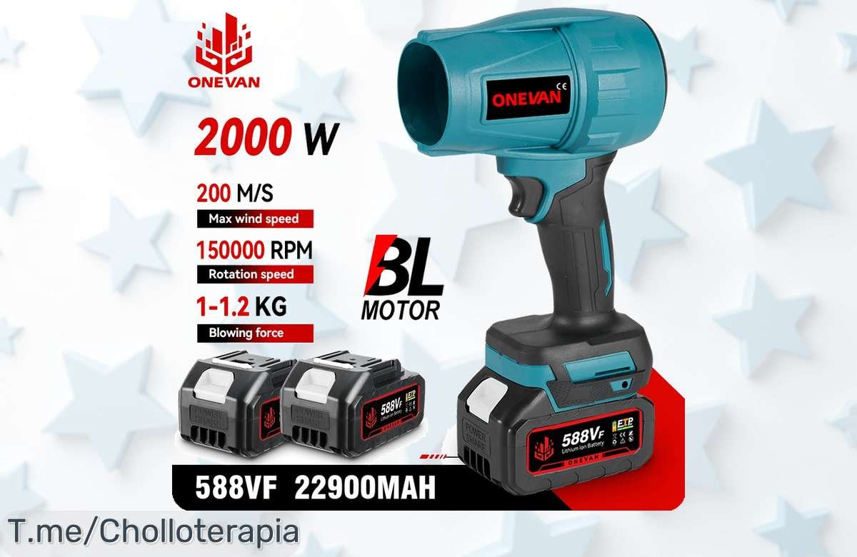 Ventilador Turbo ONEVAN: el super chollo de 2000W que transforma tu limpieza en un paseo. ¡Aprovecha este ofertón antes de que se agote y compra ya!