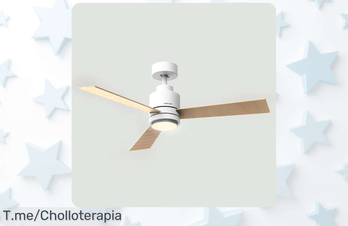 Ventilador de Techo Mellerware: Silencio Total y 6 Velocidades a Precio Loco, ¡Con Luz y Temporizador! Aprovecha Este Ofertón Único Antes de Quedarte Sin Él.