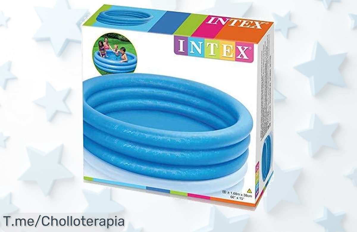 Zambúllete en la diversión con la Piscina Hinchable Intex de 3 Aros a precio loco, 581 litros de alegría te esperan. ¡No pierdas este ofertón y compra ya!