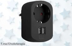 Adaptador Combi con 2 puertos USB a precio loco, carga rápida para tus viajes y un super chollo que no puedes dejar pasar ¡Compra ya antes de que se agoten!