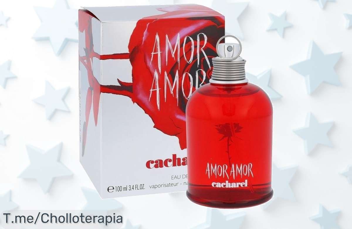 Amor Amor de Cacharel: El perfumazo que brilla a un precio loco, con un aroma irresistible. ¡No te quedes sin el tuyo! Oferta limitada, actúa ya y enamórate hoy.