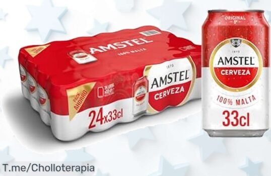 Amstel Cerveza Lager a precio loco: 100% malta para un frescor inigualable ¡No pierdas esta oferta limitada y brinda con cada sorbo antes de que se acabe!