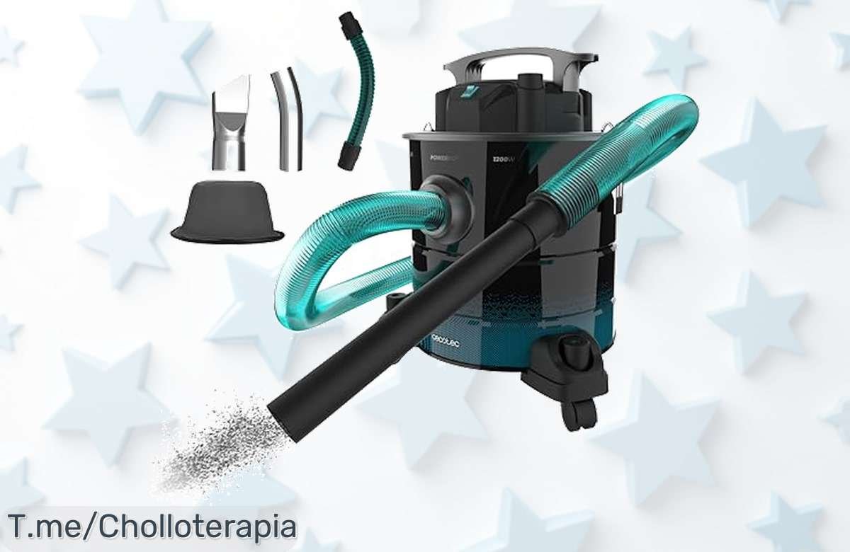 Aprovecha el ofertón del aspirador de cenizas Cecotec 20L con succión brutal de 1200W, ¡solo por tiempo limitado! Limpieza fácil a un precio loco que no puedes dejar pasar.