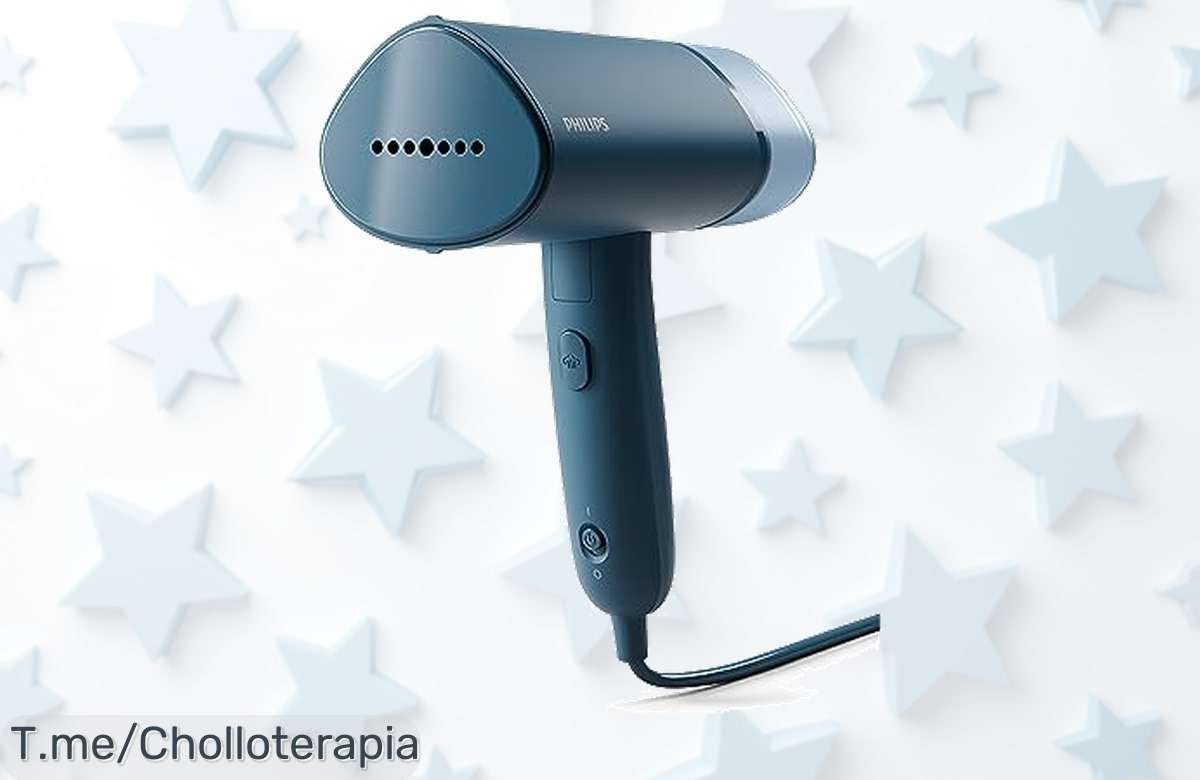 Arranca el día con la Philips Serie 3000, plancha vertical que elimina arrugas al instante y cuida tus prendas; aprovecha este ofertón antes de que se agote.