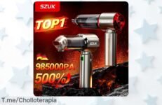 Aspiradora de coche SZUK C012MAX a precio loco: succión potente y soplador inalámbrico para un auto impecable ¡No te quedes sin la tuya, oferta limitada!