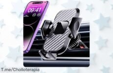 Atrapa el soporte para móvil de coche más seguro y robusto del mercado, ¡ofertón nunca visto que no puedes dejar escapar! Compra ahora antes de que se agoten