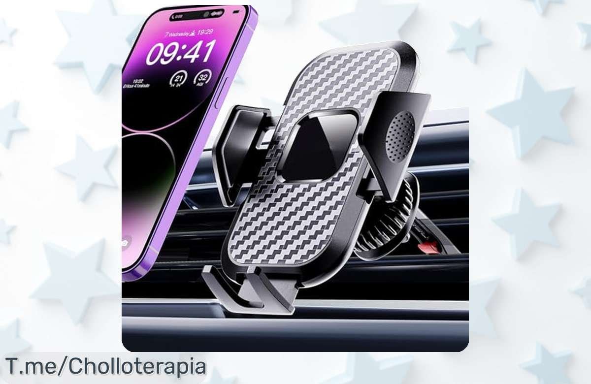 Atrapa el soporte para móvil de coche más seguro y robusto del mercado, ¡ofertón nunca visto que no puedes dejar escapar! Compra ahora antes de que se agoten.