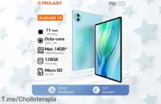 Atrapa la Teclast P50 de 11” con Android 14 a un precio loco, ideal para jugar y estudiar ¡Apresúrate! Este ofertón es limitado y se van rápido, no te quedes sin el tuyo