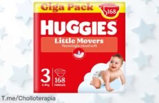 Atrapa la suavidad con Huggies Little Movers a un precio loco: pañales de Disney que mantienen seco a tu bebé hasta 12 horas ¡Compra ya antes que se agoten!