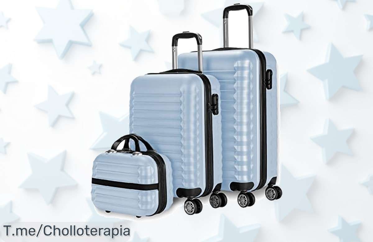Atrévete a viajar con estilo: Set de 3 maletas ligeras y resistentes al mejor precio loco, ¡organiza tu equipaje como un pro! No te quedes sin el tuyo, es un ofertón limitado.
