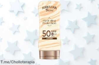 Brilla bajo el sol con nuestra loción solar de protección brutal SPF 50, hidratación por 12 horas y resistencia al agua ¡Aprovecha este super chollo antes que desaparezca!