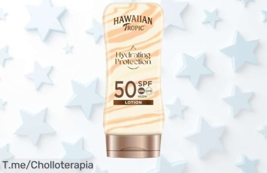 Brilla bajo el sol con nuestra loción solar de protección brutal SPF 50, hidratación por 12 horas y resistencia al agua ¡Aprovecha este super chollo antes que desaparezca!