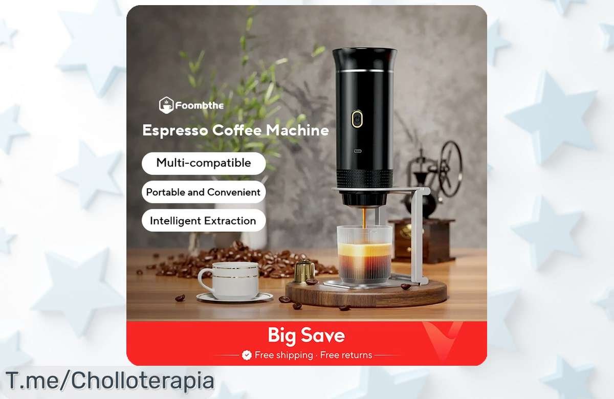 Cafetera Espresso Inalámbrica: El ofertón que transformará tus viajes con café delicioso en cualquier lugar. ¡Aprovecha este precio loco y cómprala ya antes de que se agote!