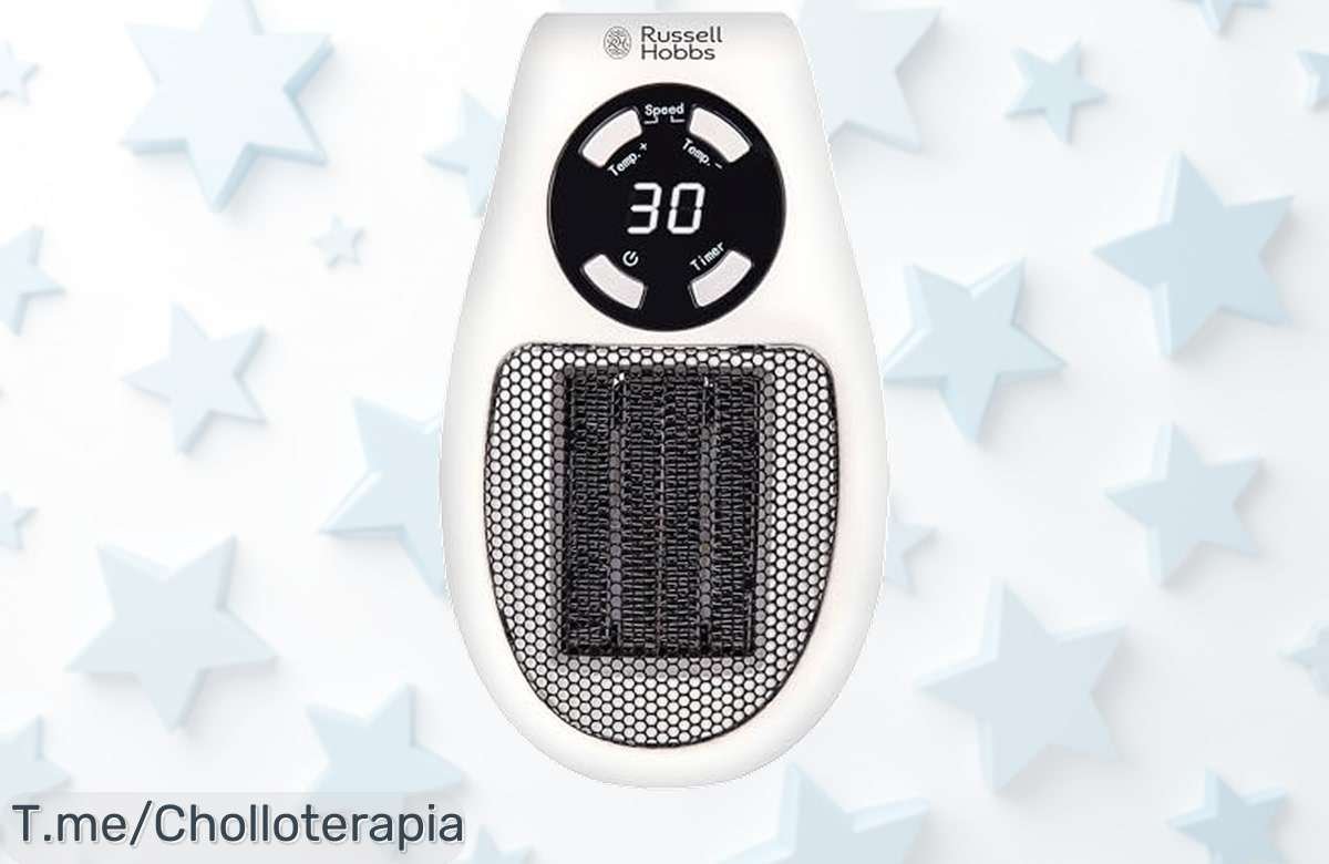 Calienta tu hogar con el Russell Hobbs RHPH2001: termostato ajustable y temporizador de 12 horas a precio loco. ¡No te pierdas este ofertón, compra ya antes que se acabe!