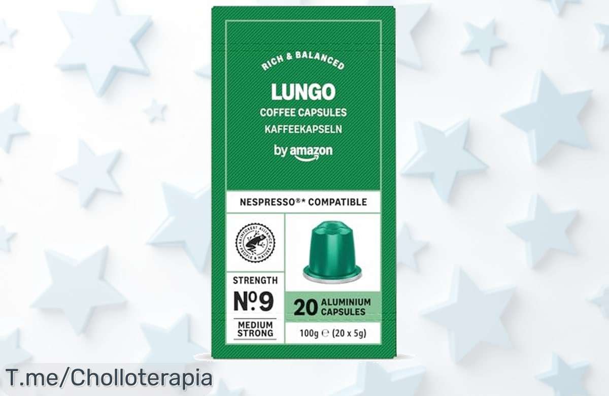 Cápsulas de café Lungo a precio loco, sabor exquisito y aroma irresistible. ¡Sólo 20 unidades disponibles en este ofertón! ¡Compra ya antes de que se agoten!