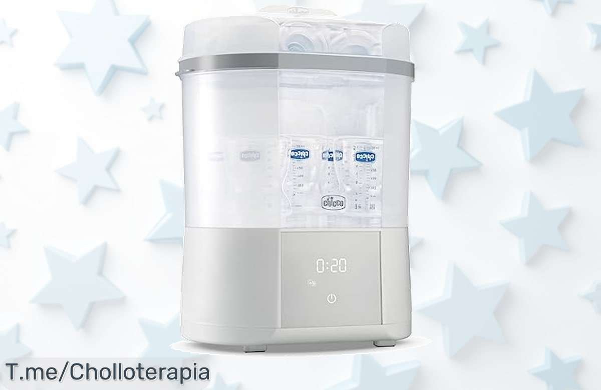 Chollo imperdible: Esterilizador Eléctrico Chicco, limpieza en 5 minutos y gérmenes eliminados al instante. ¡Haz que tu bebé esté protegido hoy mismo antes de que se acabe!