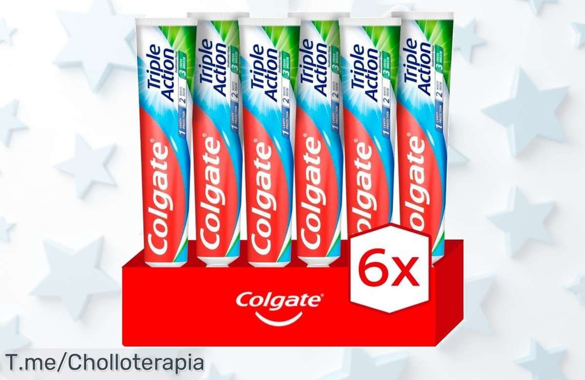 Colgate Triple Acción: Super chollo de 6 pastas a un precio loco, dientes fuertes y sonrisa brillante para toda la familia ¡Compra ahora antes que se acabe esta oferta increíble!