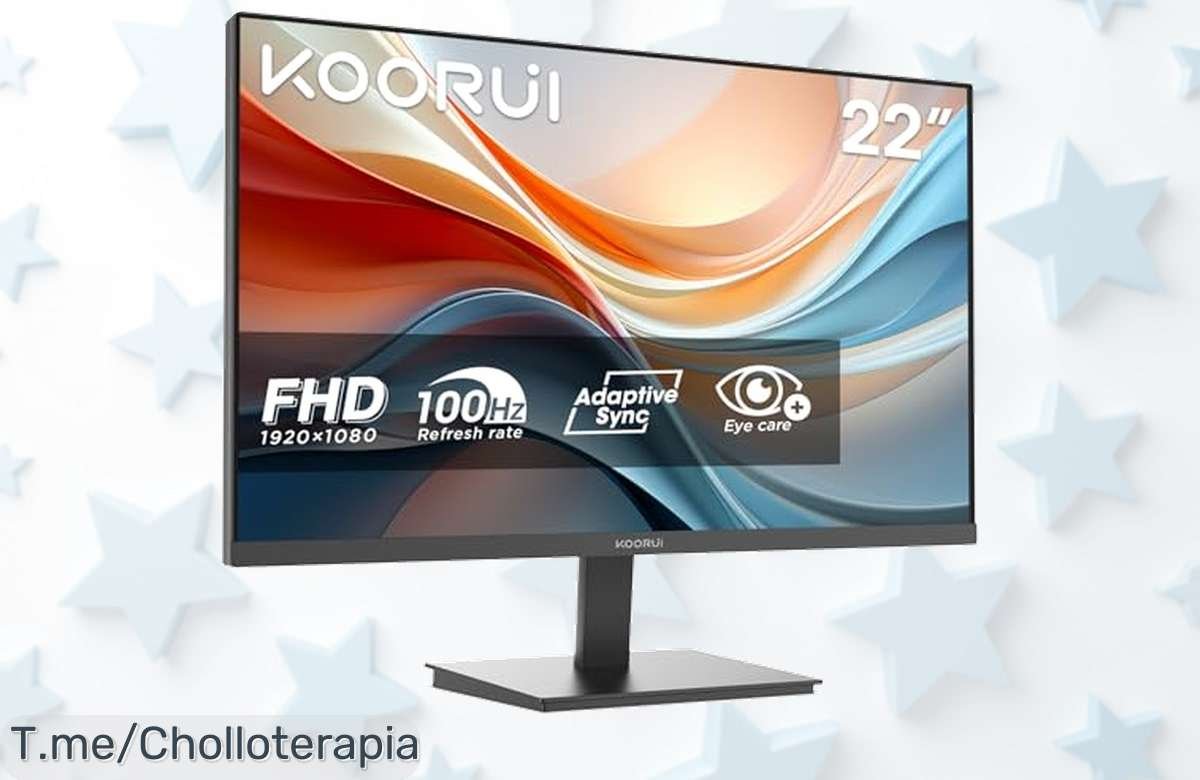 Consigue el KOORUI E2212F de 22 Full HD a un precio loco, con colores vibrantes y refresco de 100Hz. ¡No te quedes sin tu ofertón, actúa ya antes que se agote!