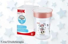 Consigue el NUK Magic Cup de Minnie Mouse a un precio loco, diseño antiderrame 360° que eliminará las manchas y refrescará a tu bebé ¡Compra ya antes de que se agote!