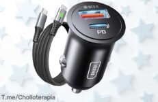 Consigue el cargador coche de INIU a precio loco con carga rápida de 60W y cable incluido, aprovecha este ofertón antes que se agote ¡No lo pienses más!