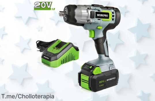 Consigue la Llave de Impacto Inalámbrica WORKPRO 20V con Potencia Brutal y Cargador Rápido a un Precio Loco ¡No Te Quedes Sin Ella, Oferta Limitada!