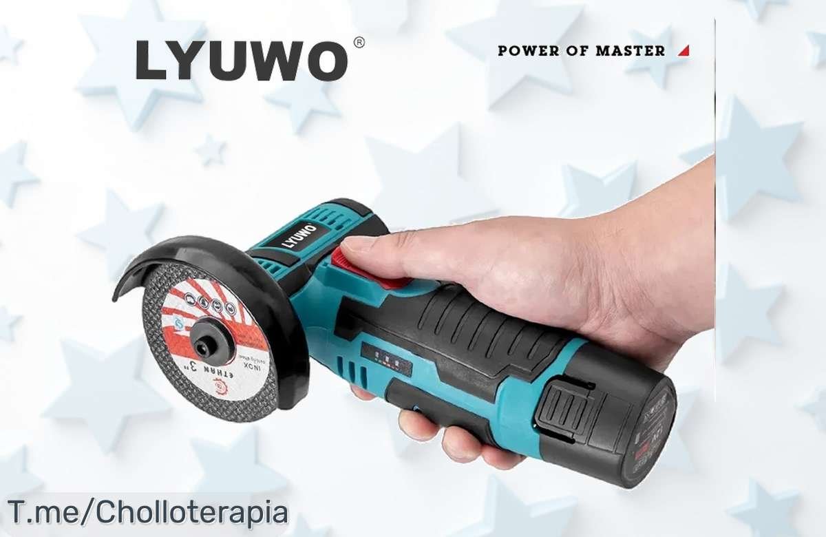 Consigue la amoladora angular micro LYUWO: potente, inalámbrica y lista para cortar diamante a precio loco. ¡Aprovecha este ofertón antes de que se agoten!