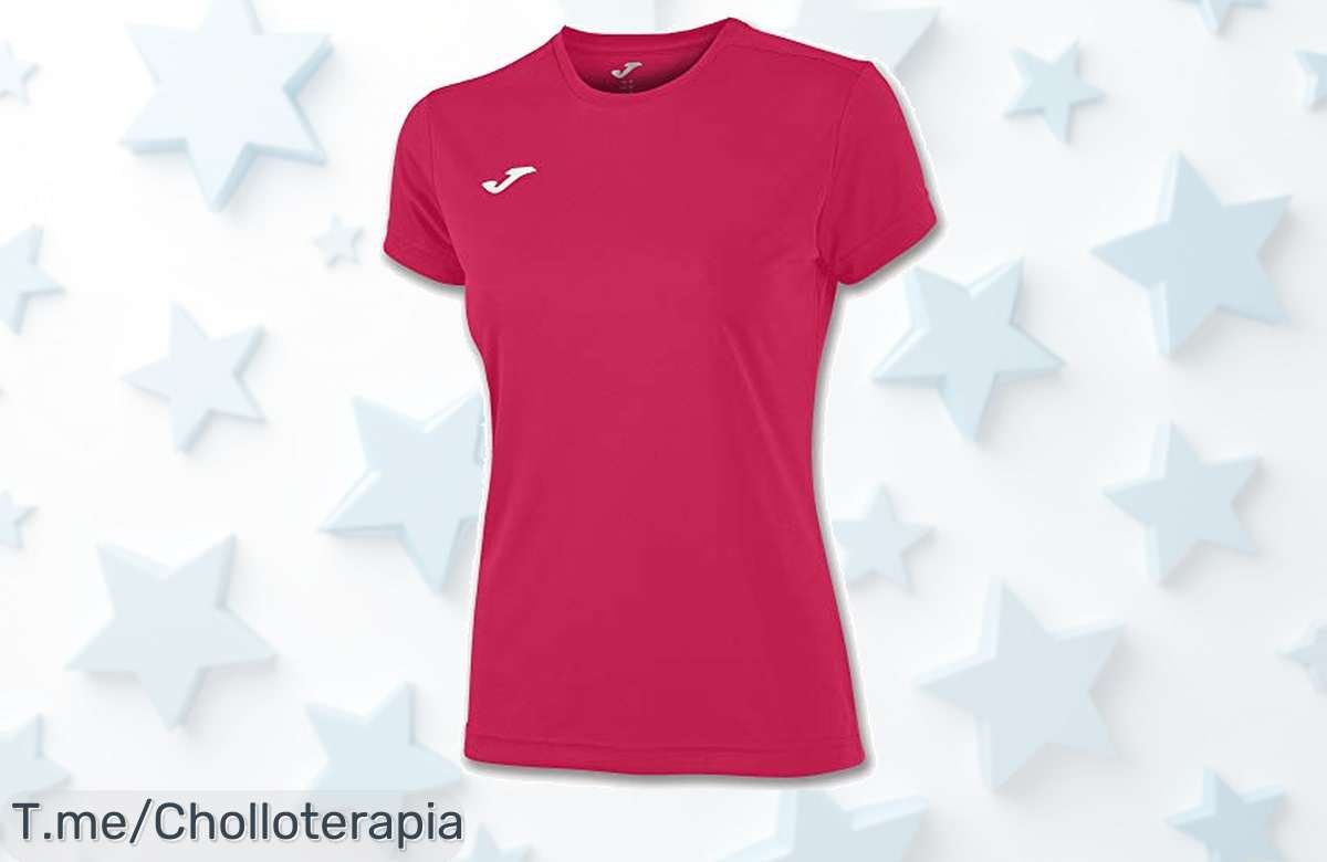 Consigue la camiseta deportiva Joma para mujer a un precio loco y mantente fresca mientras corres o entrenas, ¡un ofertón que no puedes dejar escapar!