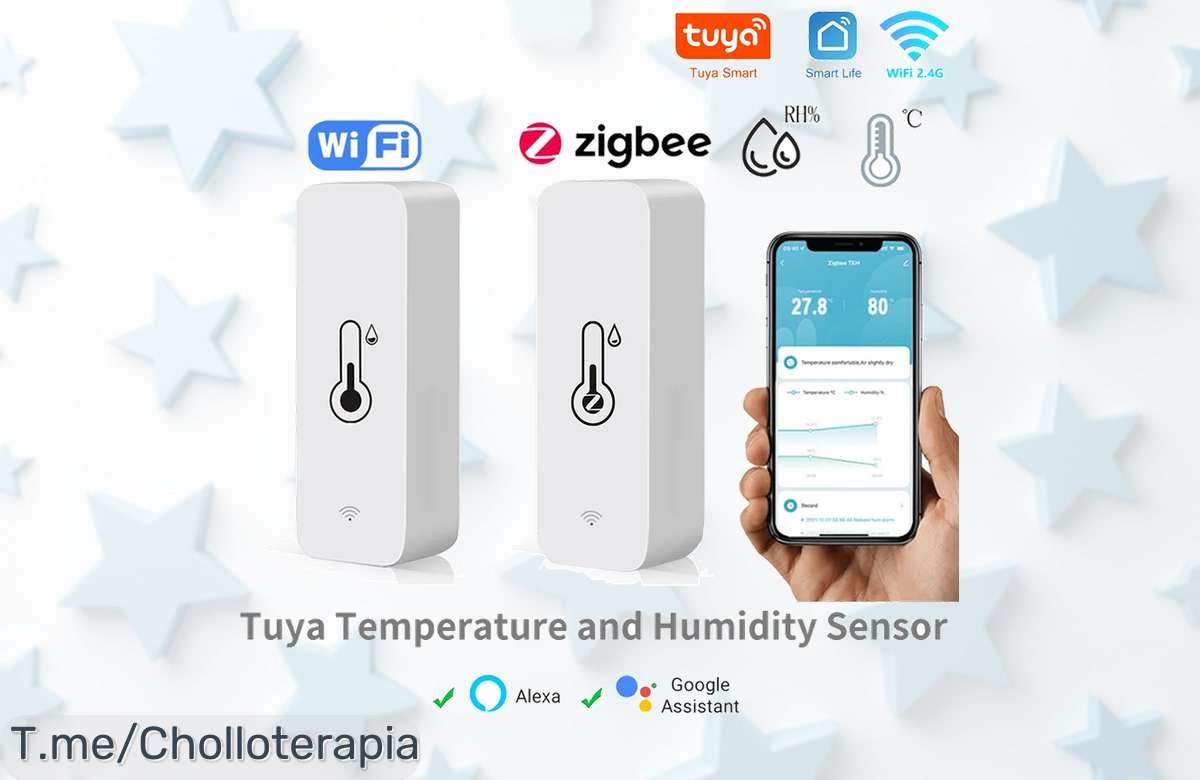 Controla tu hogar con el sensor de humedad y temperatura más fácil del mundo, precio loco por tiempo limitado. ¡No te lo pierdas, hazlo tuyo ya!