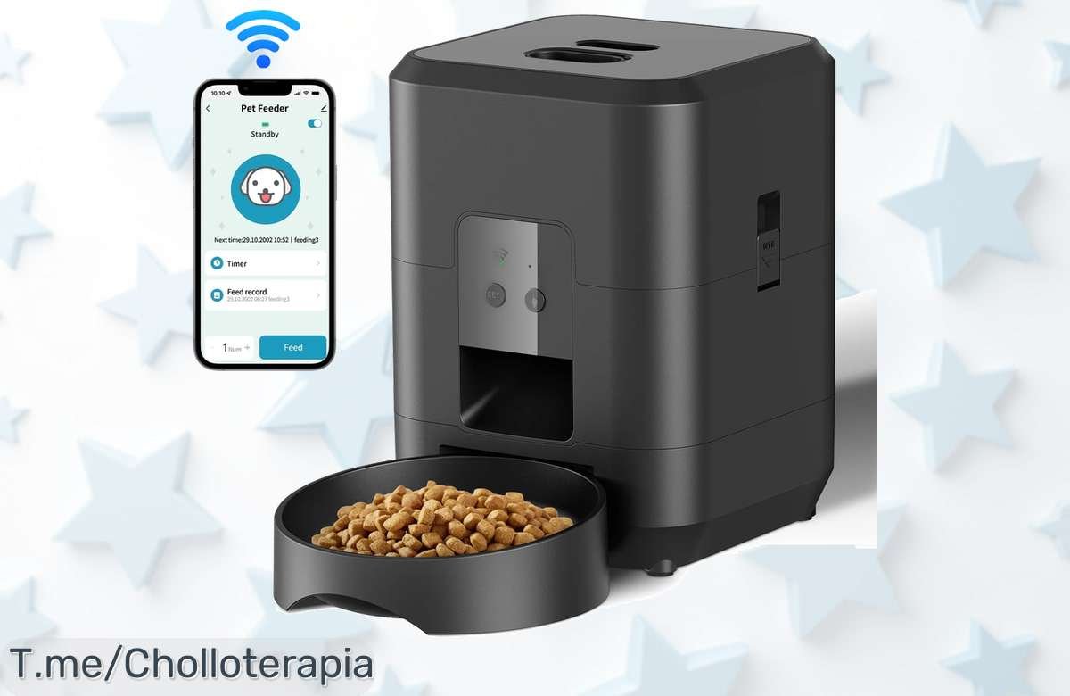 Convierte la hora de la comida en diversión con nuestro comedero inteligente que dosifica croquetas ¡Ofertón limitado, no te quedes sin el tuyo!