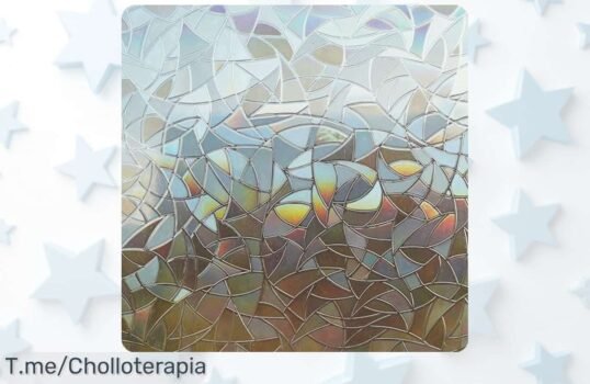Convierte tu ventana en un arcoíris con la lámina Marapon, disfruta de privacidad y luz natural al instante No te pierdas este ofertón único, ¡compra ya!