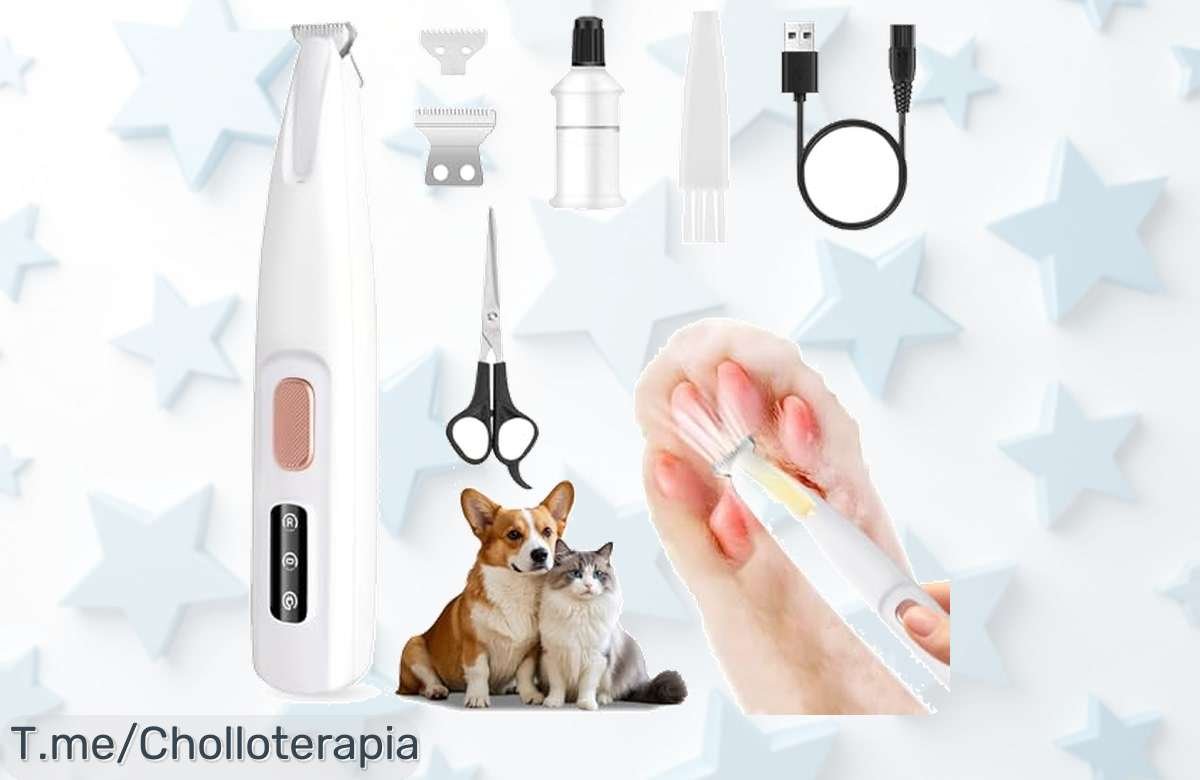 Corta el pelo a tus peludos como un pro con nuestra maquinilla silenciosa y luz LED, ¡ofertón nunca visto! Consigue la tuya ahora antes de que se agote, precio loco limitado.