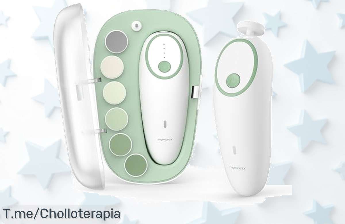 Cortauñas eléctrico para bebés a precio loco: suave, recargable y con luz LED. Cuida sus uñas como se merece con 7 cabezales de pulido. ¡Aprovecha esta oferta increíble ya!