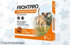 Cuida a tu mejor amigo con los Comprimidos Masticables Frontpro: 3 dosis de pura protección a un precio loco ¡Oferta limitada que no puedes dejar pasar!